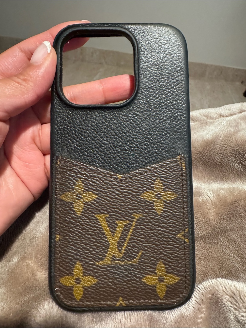 Louis Vuitton Brown and Black Monogram iPhone Case